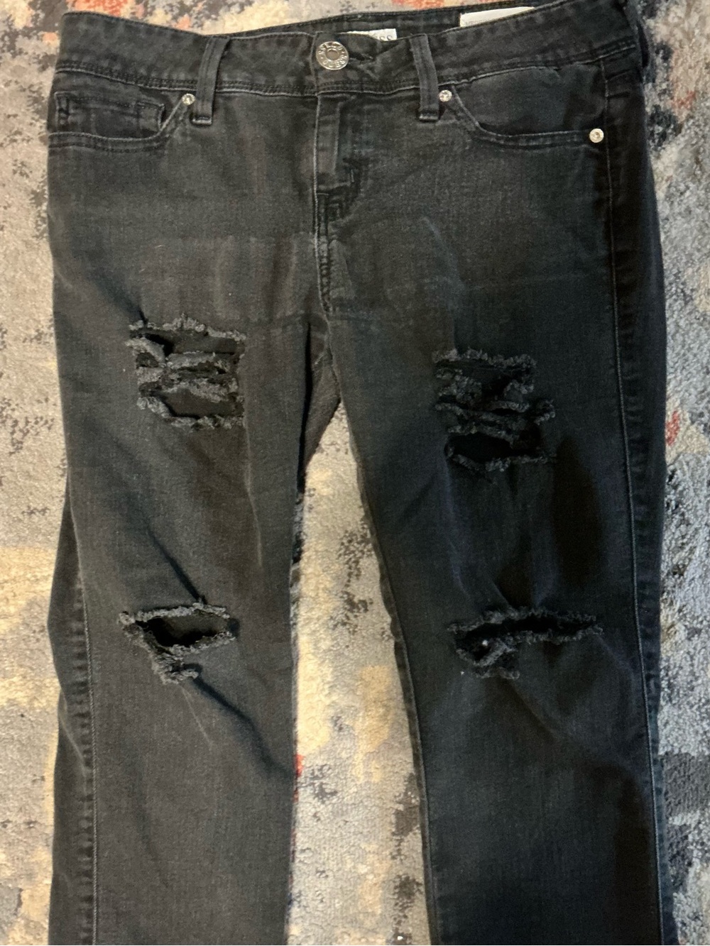 Guess Black Distressed Women's Jeans